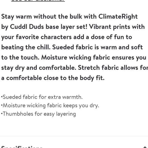 ClimateRight by Cuddl Duds Spiderman Boys Thermal Set Size Small 6/7 - Picture 11 of 11